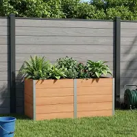 Prolenta Maison Exclusive - Jardinière surélevée marron, dimensions 200 x 100 x 91 cm, en WPC et aluminium