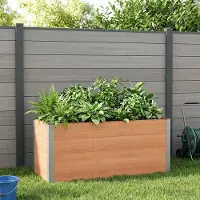 Prolenta Maison Exclusive - Jardinière surélevée marron, 150 x 50 x 91 cm, en WPC et aluminium