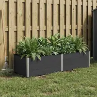 Prolenta Maison Exclusive - Jardinière surélevée noire, dimensions 250 x 100 x 54 cm, en WPC et aluminium