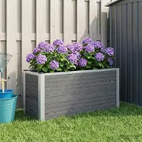 Prolenta Maison Exclusive - Potager surélevé gris 100 x 30 x 42 cm en WPC et aluminium