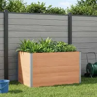 Prolenta Maison Exclusive - Jardinière surélevée marron, 150 x 100 x 91 cm, en WPC et aluminium