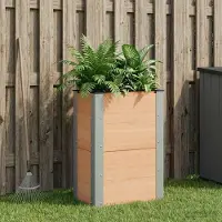 Prolenta Maison Exclusive - Jardinière surélevée marron, 50 x 30 x 72 cm, en bois composite (WPC) et aluminium