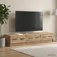Prolenta Maison Exclusive - Meuble TV, dimensions : 147 x 34,5 x 27 cm, fabriqué en bois composite imitation chêne massif
