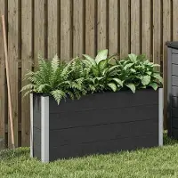 Prolenta Maison Exclusive - Jardinière surélevée noire, 150 x 30 x 72 cm, en WPC et aluminium