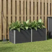 Prolenta Maison Exclusive - Jardinière surélevée noire, dimensions 250 x 100 x 91 cm, en WPC et aluminium