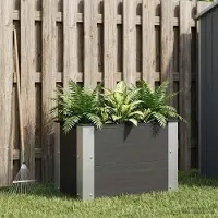 Prolenta Maison Exclusive - Jardinière surélevée noire, dimensions 50 x 30 x 36 cm, en WPC et aluminium