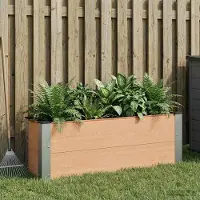 Prolenta Maison Exclusive - Jardinière surélevée marron, 100 x 30 x 36 cm, en WPC et aluminium