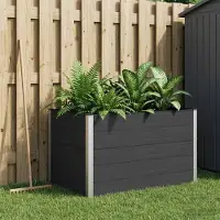 Prolenta Maison Exclusive - Jardinière surélevée noire, 150 x 100 x 91 cm, en WPC et aluminium