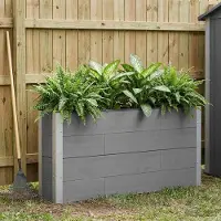 Prolenta Maison Exclusive - Jardinière surélevée grise, 150 x 30 x 72 cm, en WPC et aluminium