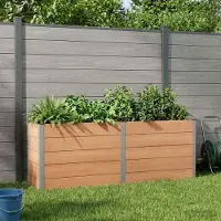 Prolenta Maison Exclusive - Jardinière surélevée marron, 250 x 50 x 91 cm, en WPC et aluminium