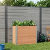 Prolenta Maison Exclusive - Jardinière surélevée marron, 100 x 50 x 91 cm, en WPC et aluminium