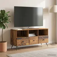 Prolenta Maison Exclusive - Meuble TV en bois ancien 102 x 34,5 x 50 cm, aggloméré