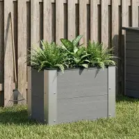 Prolenta Maison Exclusive - Jardinière surélevée grise, 50 x 30 x 36 cm, en WPC et aluminium