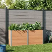 Prolenta Maison Exclusive - Jardinière surélevée marron, dimensions 200 x 50 x 91 cm, en WPC et aluminium