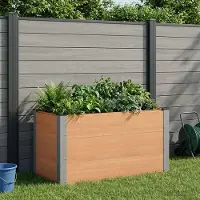 Prolenta Maison Exclusive - Jardinière surélevée marron, 100 x 50 x 54 cm, en WPC et aluminium