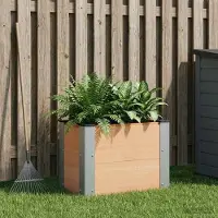 Prolenta Maison Exclusive - Jardinière surélevée marron, 50 x 30 x 36 cm, en WPC et aluminium
