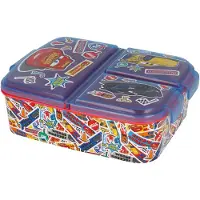 Disney Cars Boîte à pain pour enfants Boîte à déjeuner à 3 compartiments Boîte à goûter sans BPA