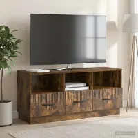 Prolenta Maison Exclusive - Meuble TV en chêne fumé 102 x 34,5 x 47 cm, aggloméré