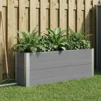 Prolenta Maison Exclusive - Jardinière surélevée grise, 100 x 30 x 72 cm, en WPC et aluminium