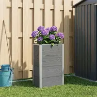 Prolenta Maison Exclusive - Potager surélevé gris 50 x 30 x 82 cm en WPC et aluminium