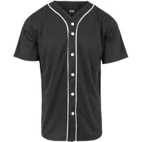 Urban Classics Chemise 'Baseball' noir / blanc