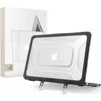 TechProtection Etui KEVLAR PRO MACBOOK NEO 13 2026 MATTE BLACK/CLEAR (13", Apple), Sac pour notebook, Noir, Transparent