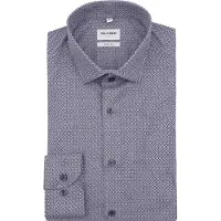Olymp Chemise Level 5 Impression Bleu Bleu foncé taille 40