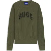 HUGO Pull-over 'Showdy' olive / noir