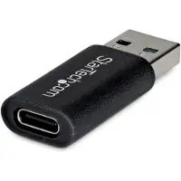 StarTech.com .com Adaptateur USB-A vers USB-C, convertisseur USB-A mâle vers USB-C femelle, USB 10 Gbps, 5 V 900 mA, adaptateur USB vers USB C pour chargeurs/concentrateurs USB-A, USB-A, USB-C, noir