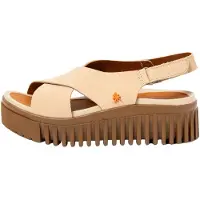 Art pour femme. 1157431GA003_0MU Sandales en cuir 1574 Brighton beige (37), 3 à 5 cm, Velcro, Casuel
