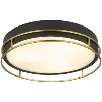 Searchlight Phoenix 3Lt Flush - Noir et laiton IP44