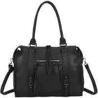 Gallantry Paris Sac fourre-tout "Gallantry" pour femme, style vintage bowling, avec bandoulière, couleur noire
