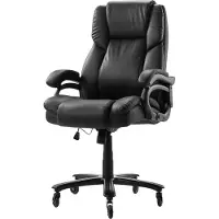 Sweiko Fauteuil de direction Chaise de bureau Dossierpar bouton rotatif Soutien lombaire