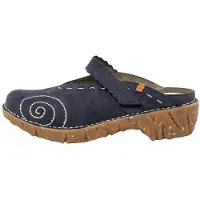 El naturalista pour femme. 2NG963NF9605_0B0 Sabots en cuir Ng96 Yggdrasil marine (37), Bleu, 3 à 5 cm, Velcro, Casuel