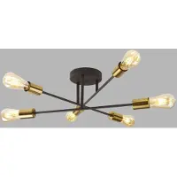 Searchlight Plafonnier, bras mobiles, noir, 64 cm, ARMSTRONG