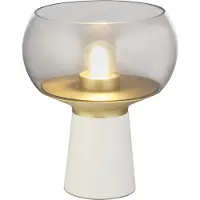 Searchlight Contemporain Abatjour Calice Acier Blanc Laiton 1 Lumière E27