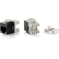 Equip Keystone Jack ungeschirmt Cat6 LSA schlank 8Stk sw Polybeutel