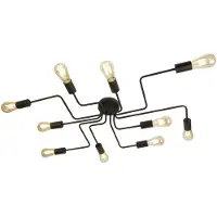 Searchlight Plafonnier Circuit Spider 10 lumières noir mat
