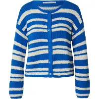 Abercrombie & Fitch Cardigan bleu marine / blanc