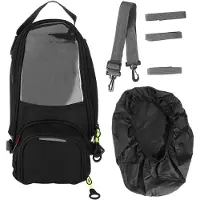 Gistuch Sac à dos étanche pour réservoir de carburant, sacoche de selle magnétique pour GPS, grande fenêtre transparente, sac à dos pour moto