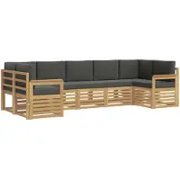 vidaXL Ensemble de canapés d'extérieur , 6 pièces, blanc et anthracite