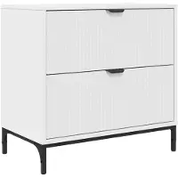 vidaXL Table de chevet Blanc 63,5 x 36 x 61 cm Bois d'ingénierie