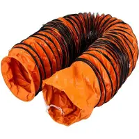 Vevor Tuyau en PVC 25 pi, Gaine de ventilation Flexible 12 po, Tuyau flexible PVC Conduit en PVC antidéflagrant Résistant à l'usure Cordes ajustables pour ventilateur d'extraction dans les usines