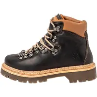 Art unisex. 109035010603_001 Bottines en cuir 0903 Arizona noir (37), Plat, Lacets, Casuel