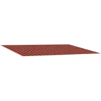 vidaXL Tissu de remplacement pour store, orange et marron, 250 x 200 cm, polyester