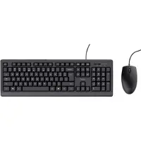 Trust TKM-250 clavier Souris inclus Bureau USB QWERTZ Allemand Noir