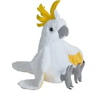 Wild republic doudou cacatoès junior 30 cm peluche jaune/blanc