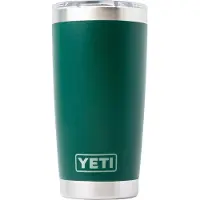 Yeti Rambler Tumbler Cup 20oz Mag Slider Lid, Black Forest Green, tasse thermos avec couvercle, 591 ml