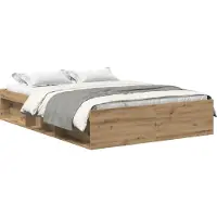vidaXL Cadre de lit sans matelas Chêne Artisan 160x200cm bois composite