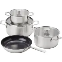 KitchenAid Stainless Steel Pan Set 7-piece | stainless steel / INOX - PFAS-free